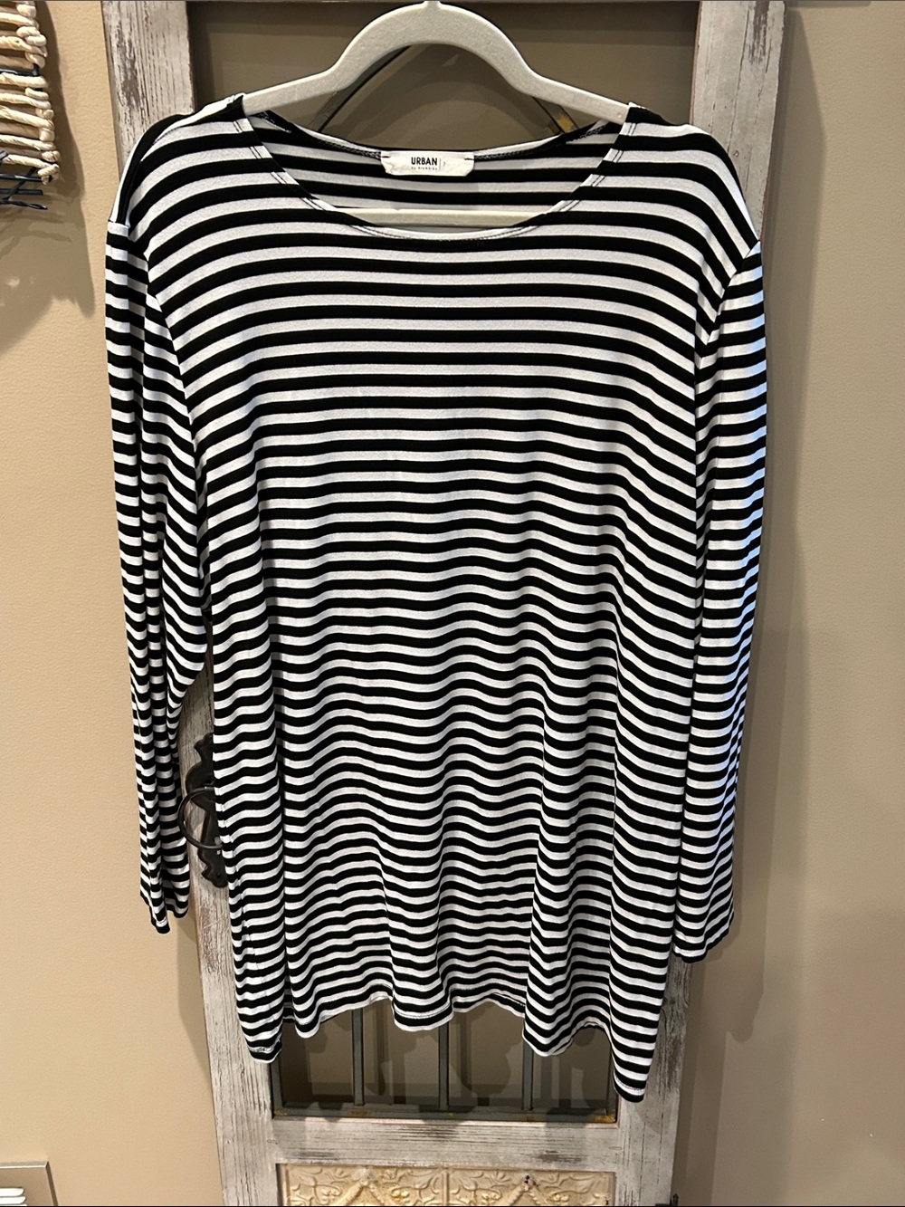 Striped Long-Sleeve Tee by Alembika (Black/White)